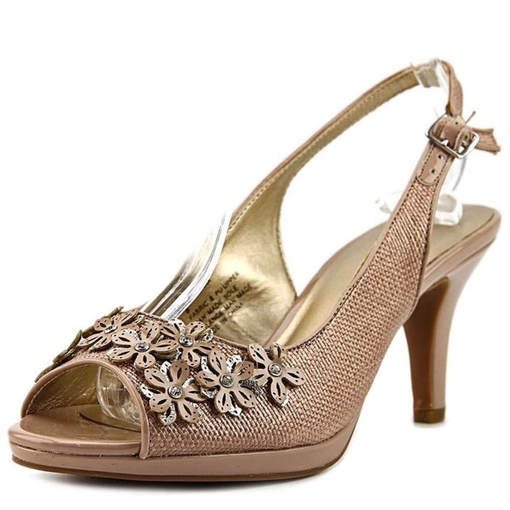 Karen Scott Bronaa PeepToe Slingback Classic Pumps